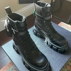 Prada | Shoes | Never Worn Prada Monolith Leather Boots  display picture 2